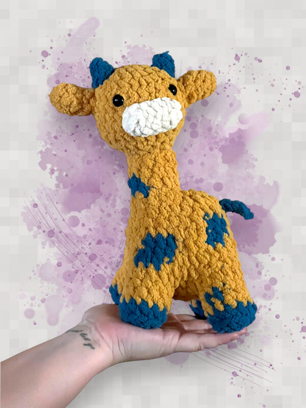 Handmade Gold/Blue Giraffe