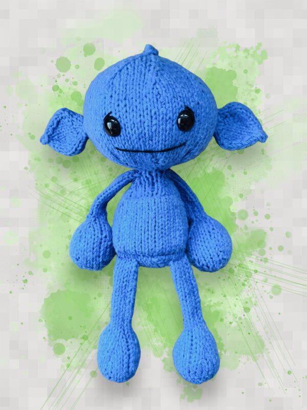 Blue Knit Elf with pocket