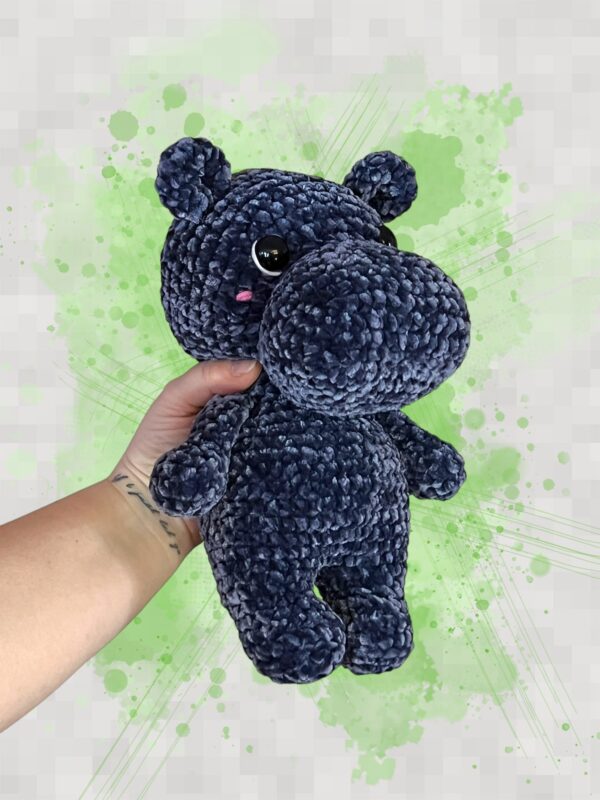 Small Dark Blue Hippo