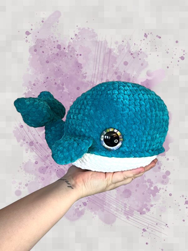Large teal whale