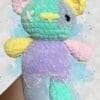plush patchwork bear in pastels