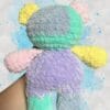 plush patchwork bear in pastels