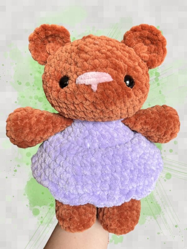 Bear dress rust/lavender