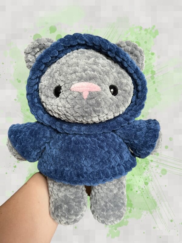 Bear hoodie grey/navy