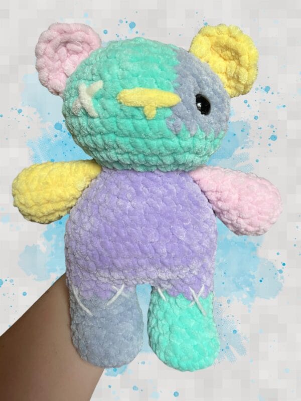 Bear patch lavender/yellow/pink