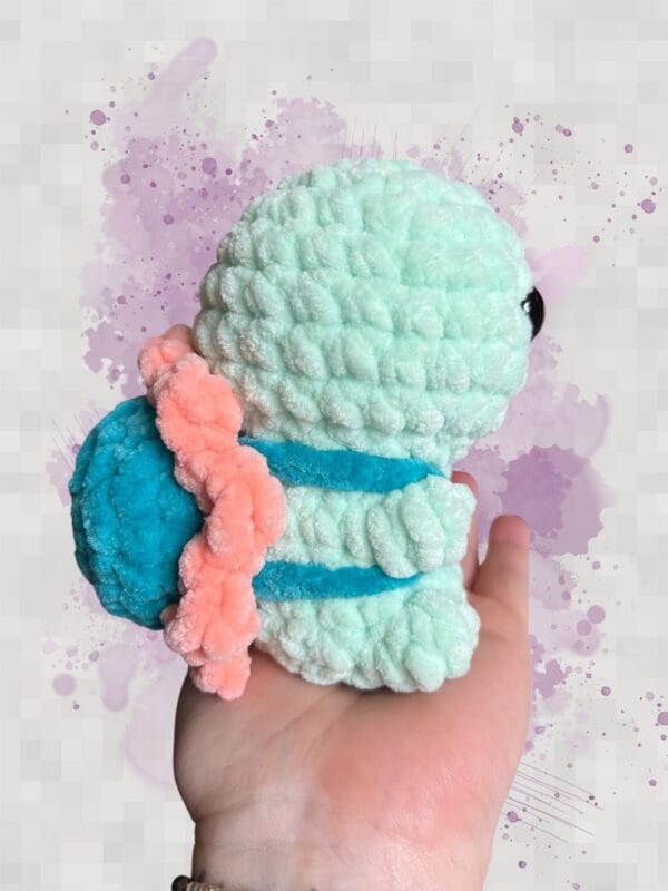 Miggy teal peach flower